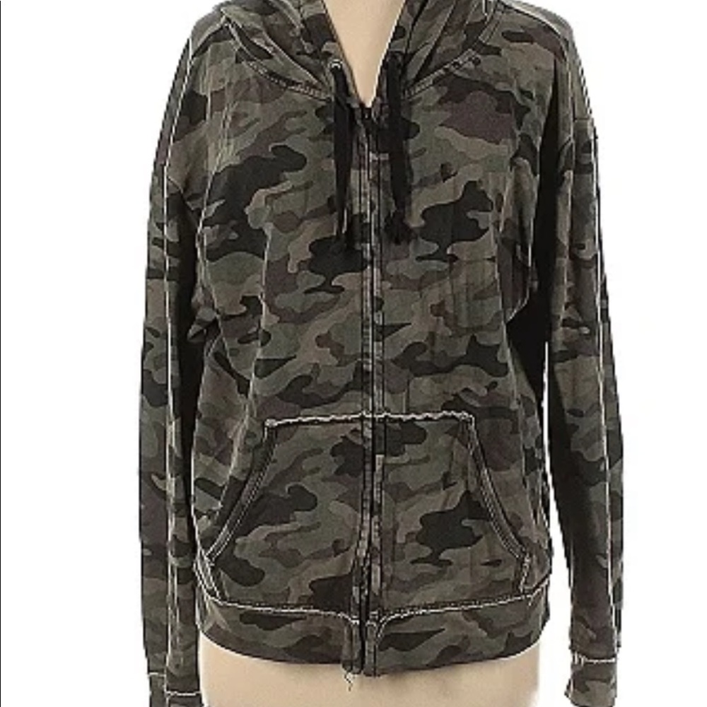 Sanctuary zip up hooded sweatshirt